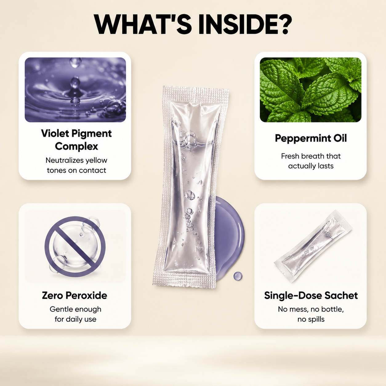 Natural Vegan Purple Whitening Mouthwash